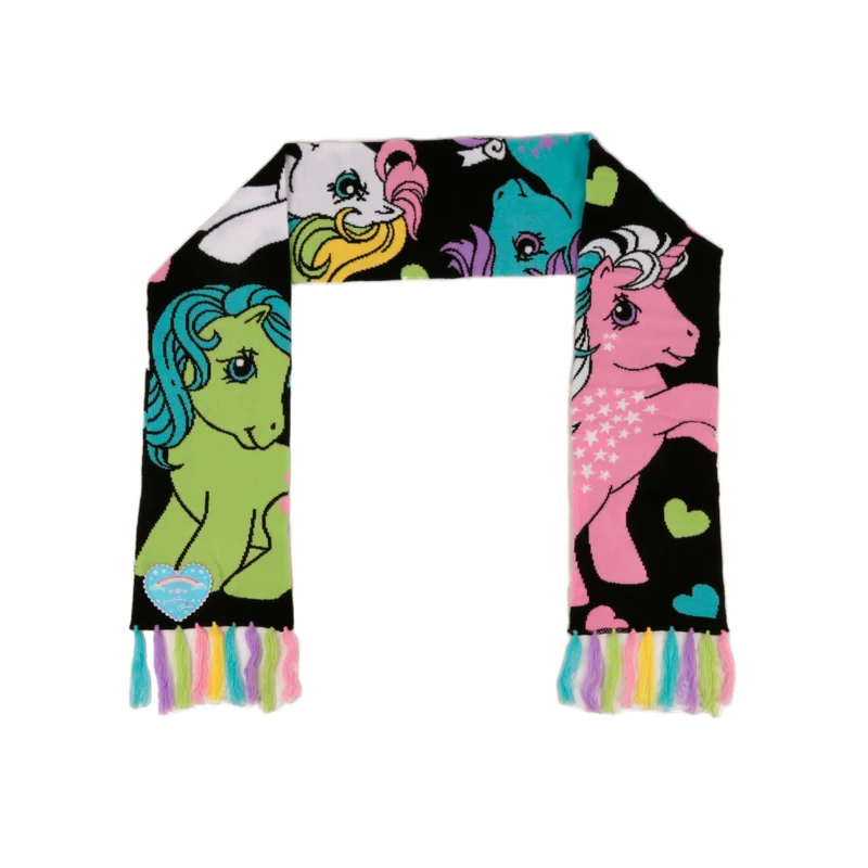 Irregular Choice DAMES My Little Pony Sjaal met hartjesmotief - Zwart