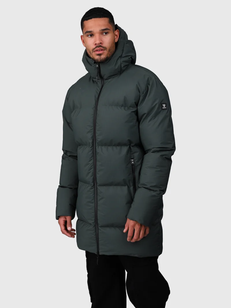 Bigmain Men Long Puffer Jacket | Urban Grey