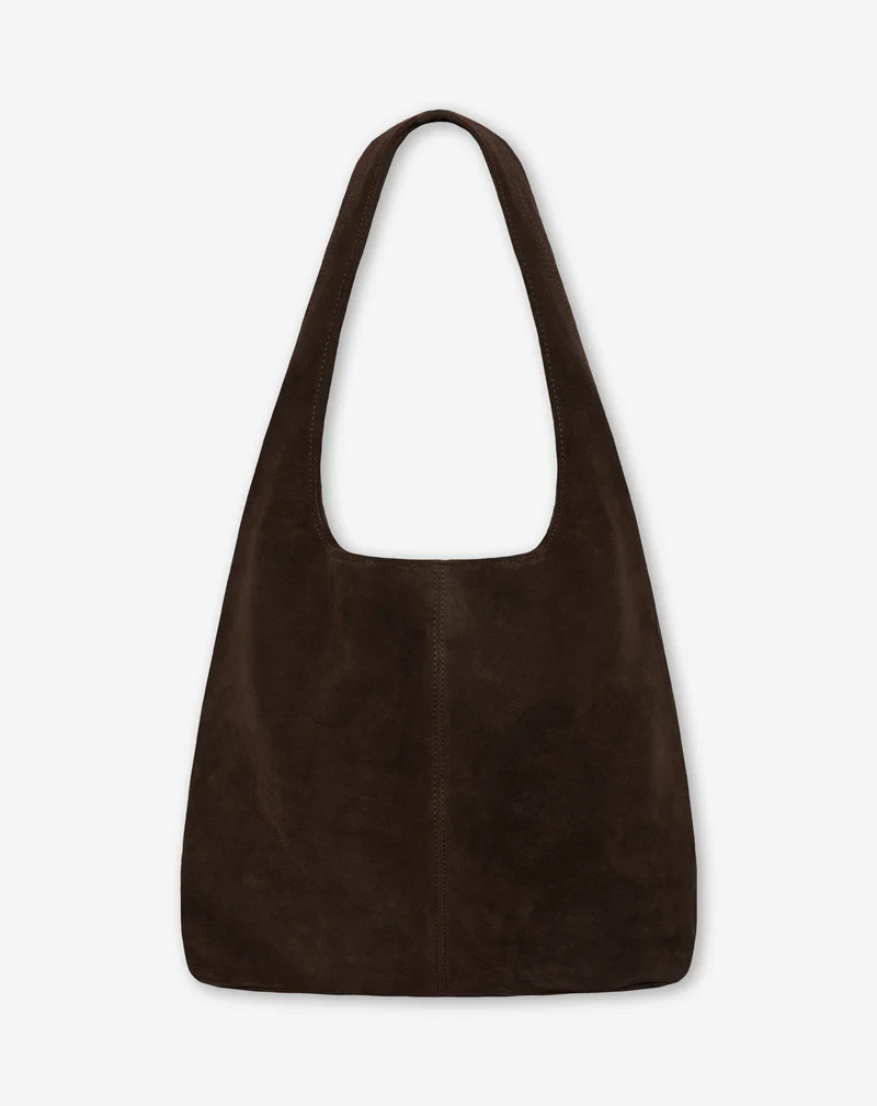 KAYLA SUEDE SHOPPER DONKERBRUIN