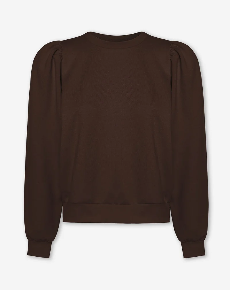 SCUBA PUFF SLEEVE SWEATER BRUIN