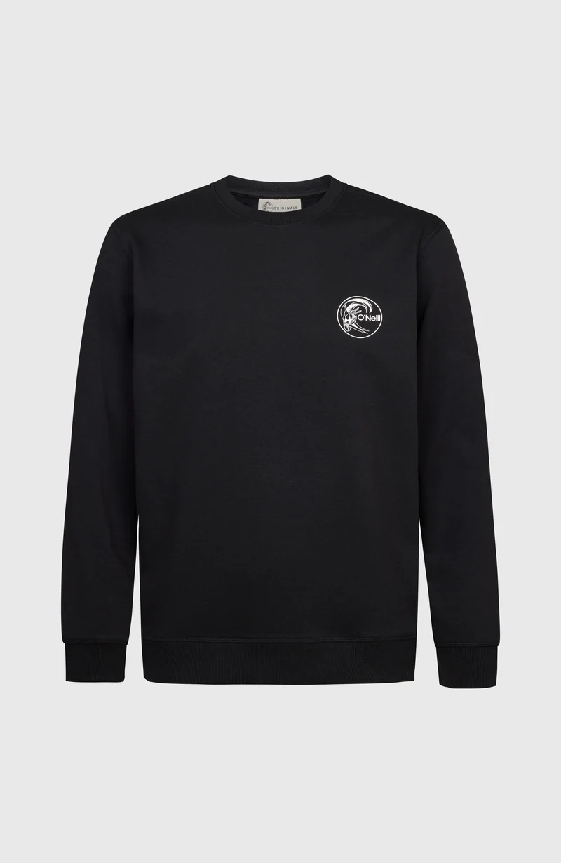O'Riginals Chest Print Crew sweater | Black Out