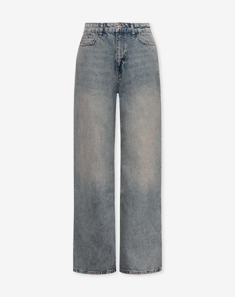 WIDE LEG JEANS VINTAGE BLAUW
