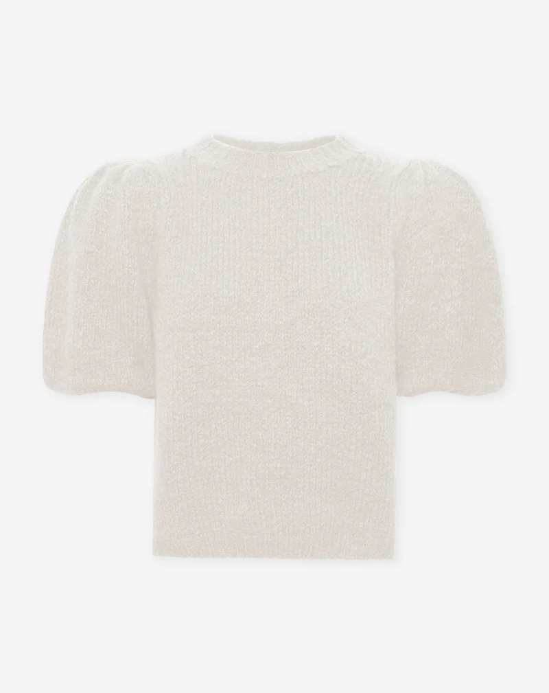 DANI PUFF SLEEVE KNIT CRÈME