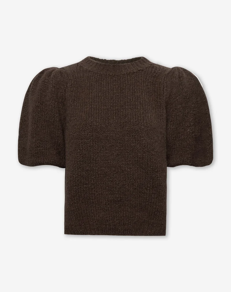 DANI PUFF SLEEVE KNIT BRUIN