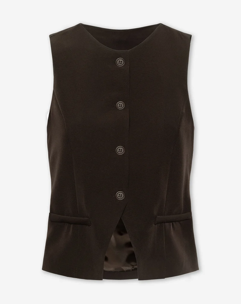 MOLLY GILET DONKERBRUIN