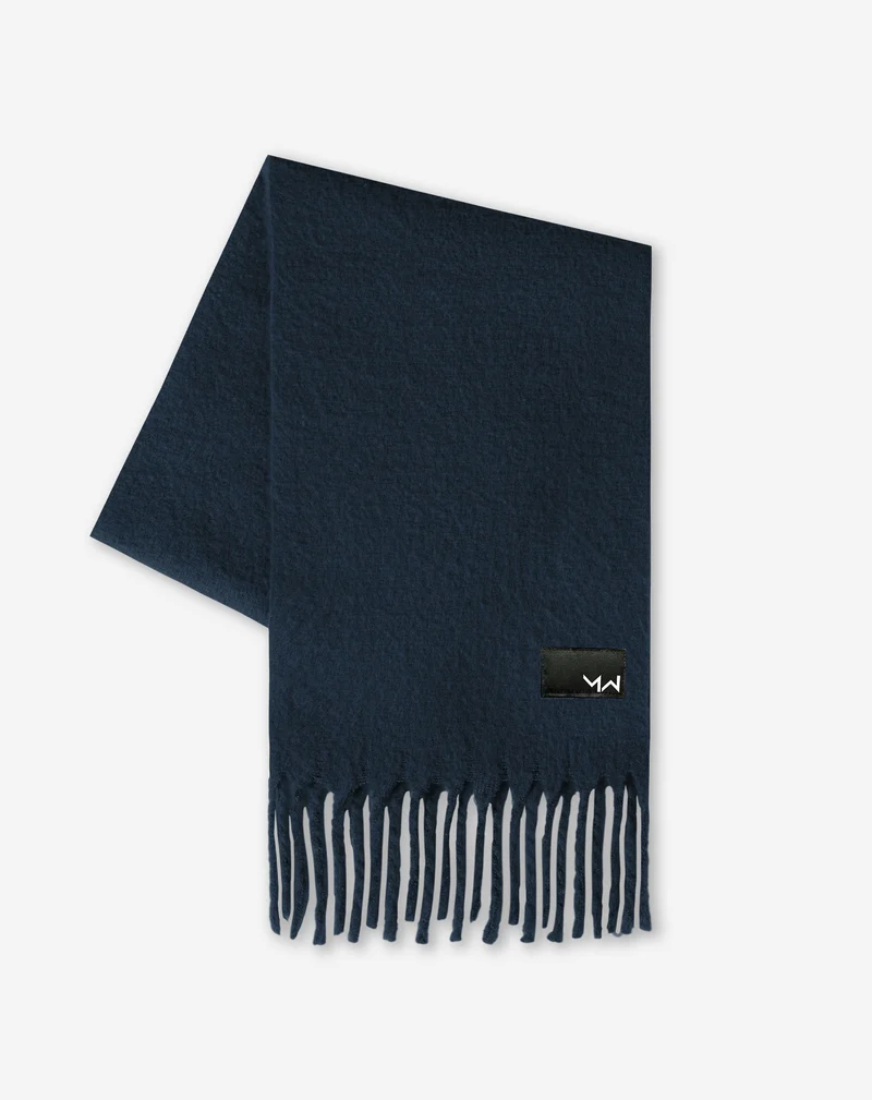 WOVEN SCARF MARINEBLAUW