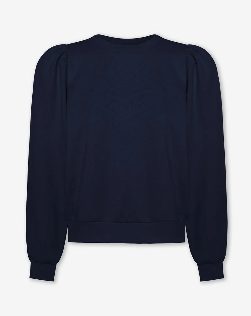 SCUBA PUFF SLEEVE SWEATER MARINEBLAUW