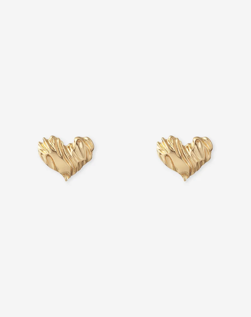 BIG ORGANIC HEART EARRINGS