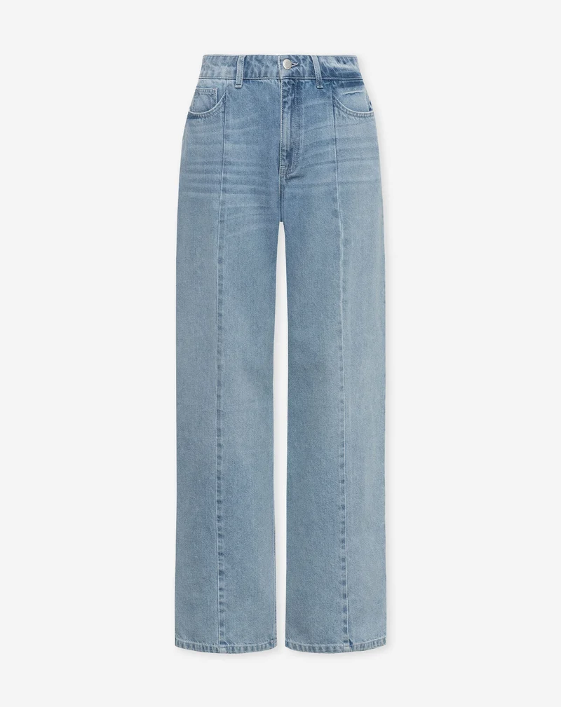SEAM WIDE LEG JEANS LICHTBLAUW