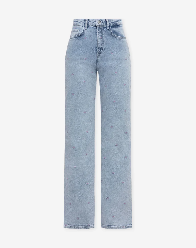 HEART BOOTCUT JEANS LILA