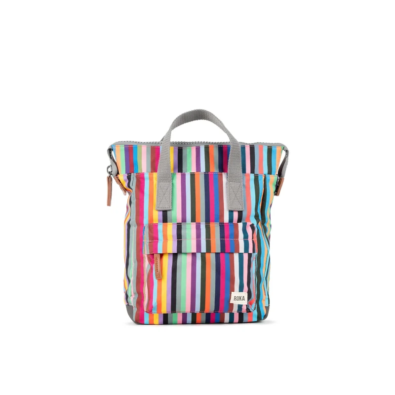 ROKA Bantry B Multi Stripe Kleine Tas van Gerecycled Canvas