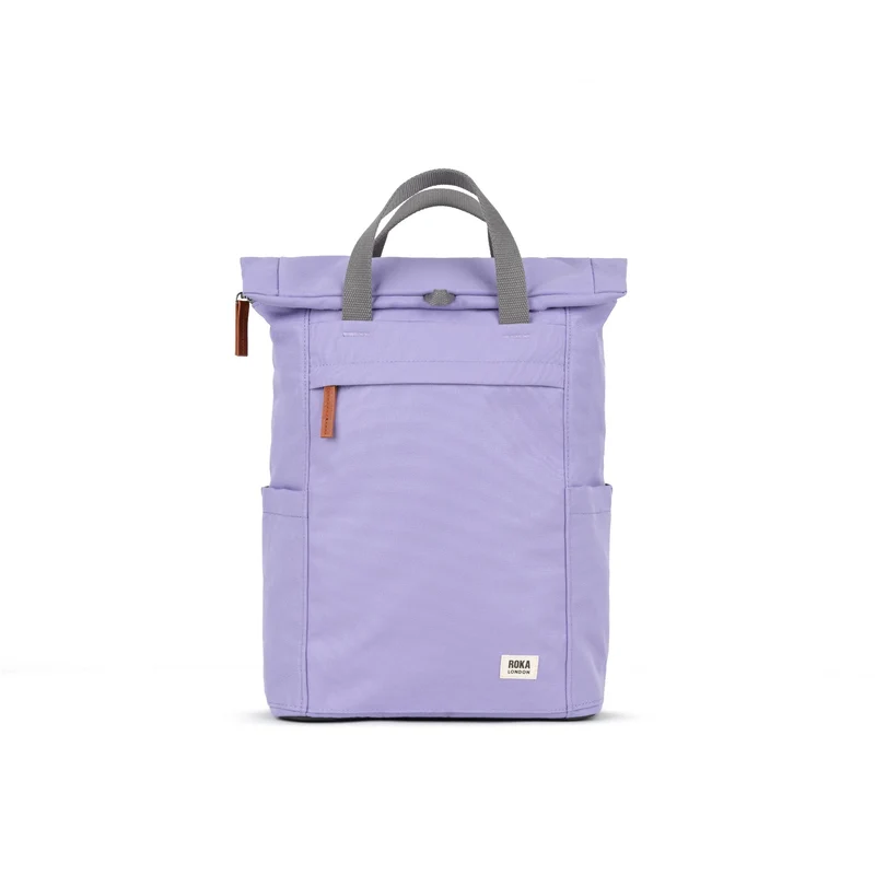 ROKA Finchley Een middelgrote tas van gerecycled canvas in lavendelkleur