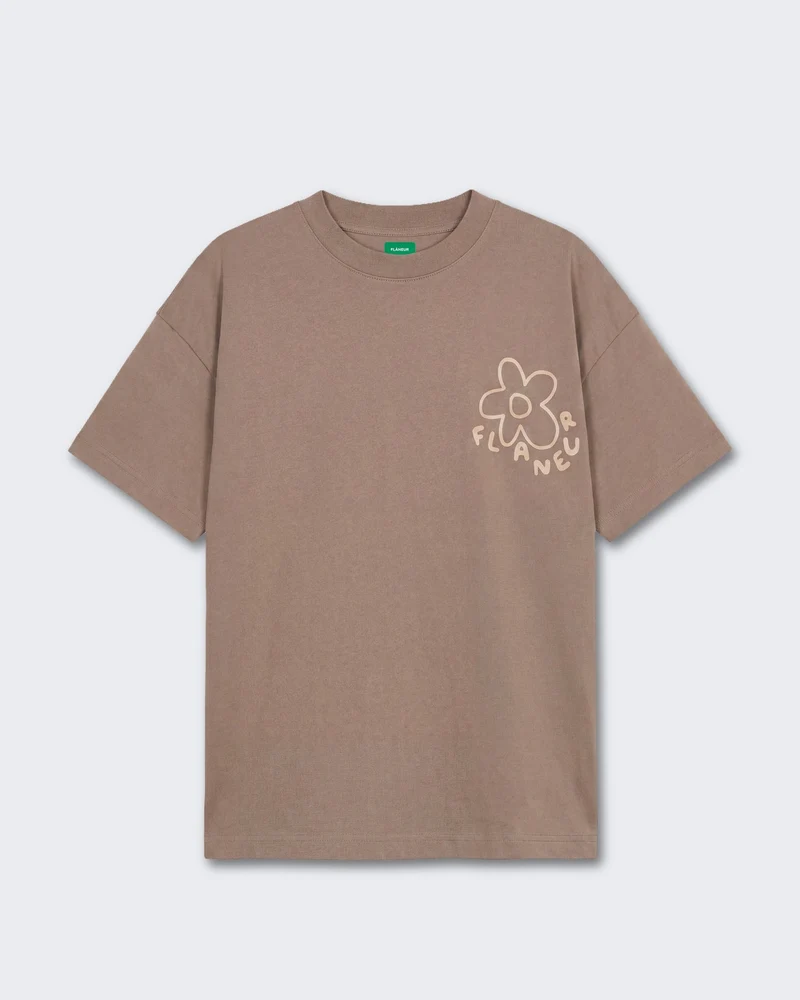 Heren Blossom T-shirt met korte mouw Bruin