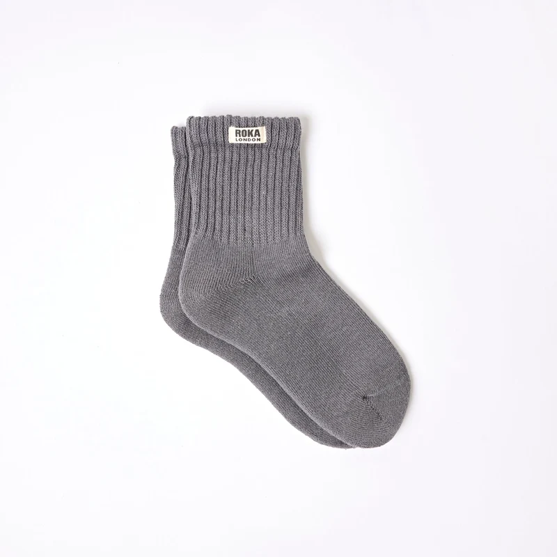 ROKA Windsor biologisch katoenen crew sokken | Smoke