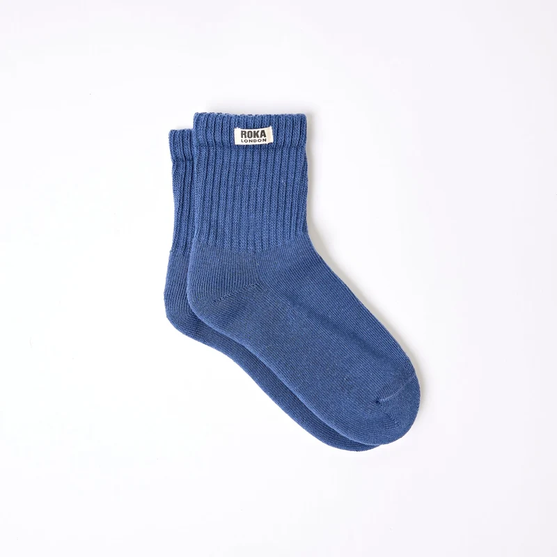 ROKA Windsor biologisch katoenen sokken | Kustblauw