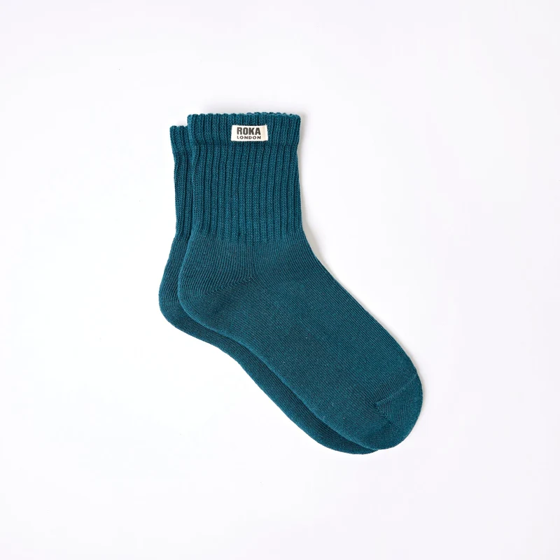 ROKA Windsor biologisch katoenen sokken | turquoise