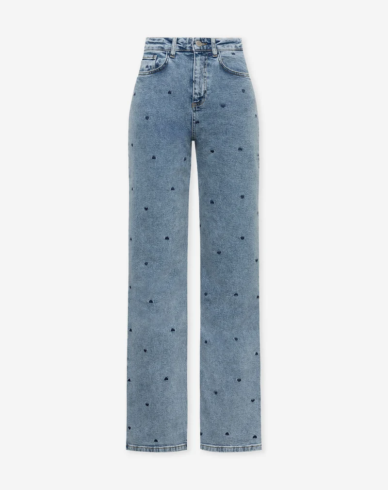 HEART BOOTCUT JEANS MARINEBLAUW