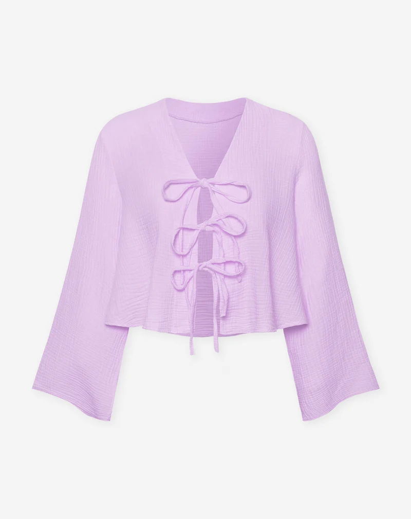 TARA MOUSSELINE TOP LILA