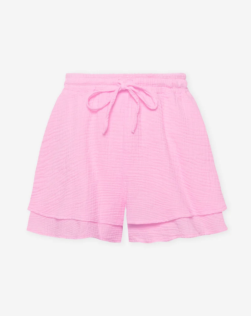 TARA MOUSSELINE SHORTS HARD ROZE