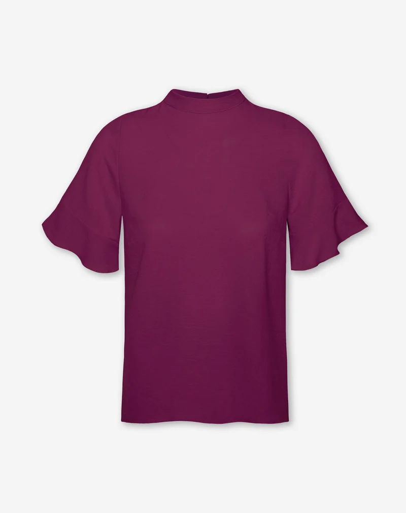 JULIE RUFFLE TOP CHERRY