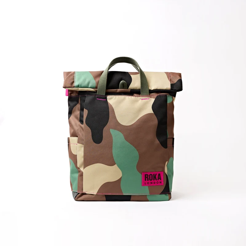 ROKA Camden J Vintage Camo Medium Rugzak van gerecycled nylon