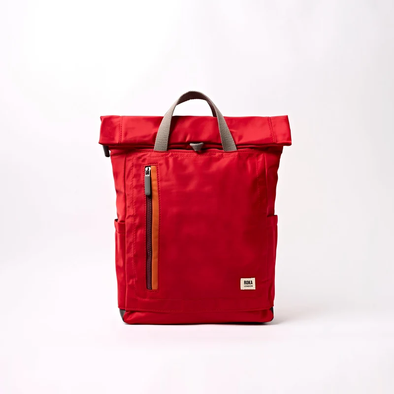 ROKA Camden J Cranberry Stripe Medium Rugzak van gerecycled nylon