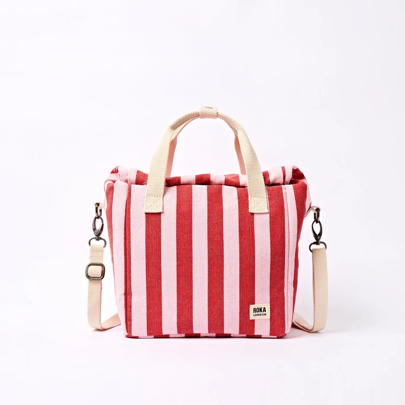 ROKA Hampstead canvas lunchtas | Aardbeienstreep