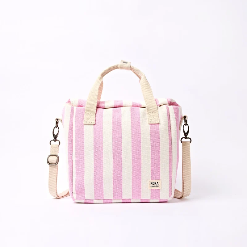 ROKA Hampstead canvas lunchtas | Sherbet Stripe