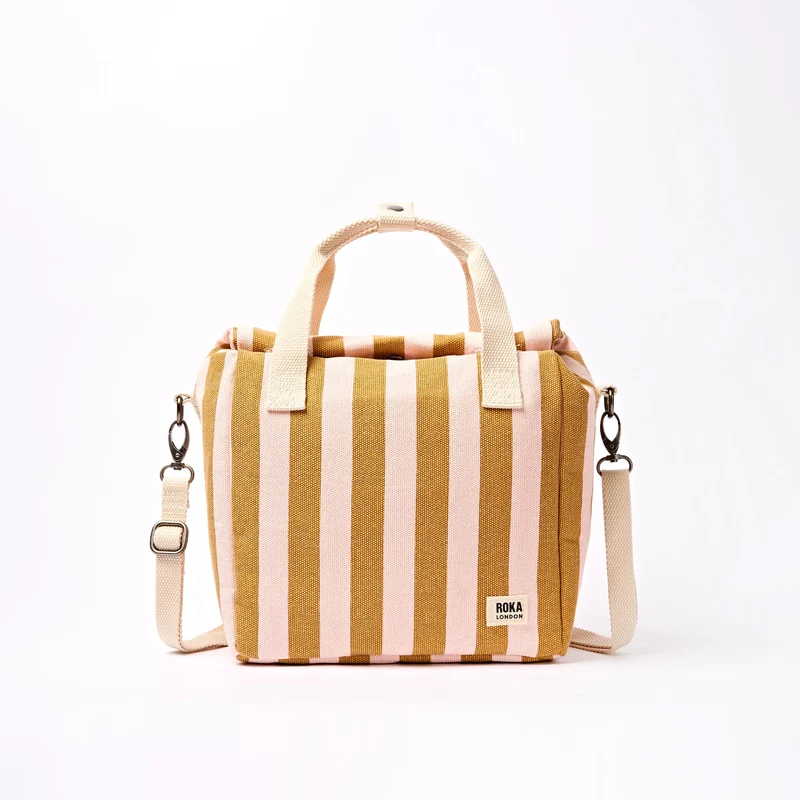 ROKA Hampstead canvas lunchtas | Roségouden streep