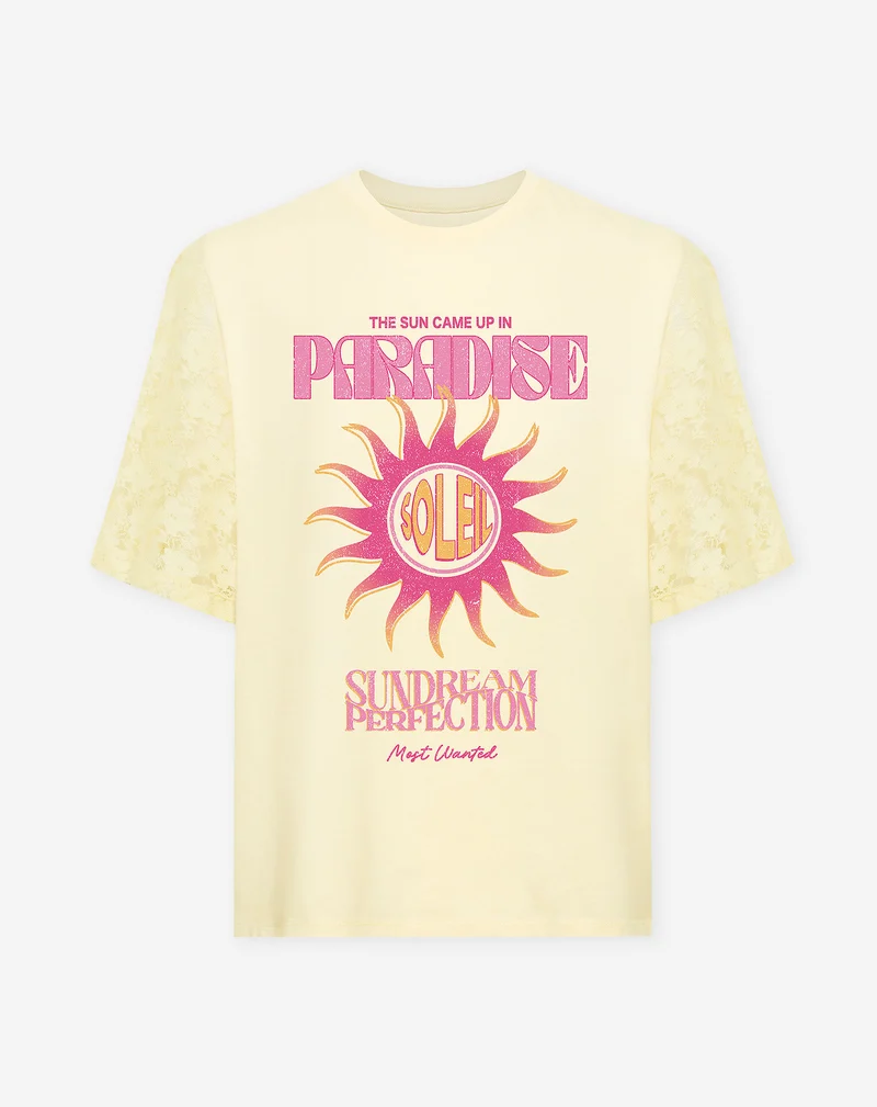 SUNDREAM LACE SLEEVE TEE BOTERGEEL