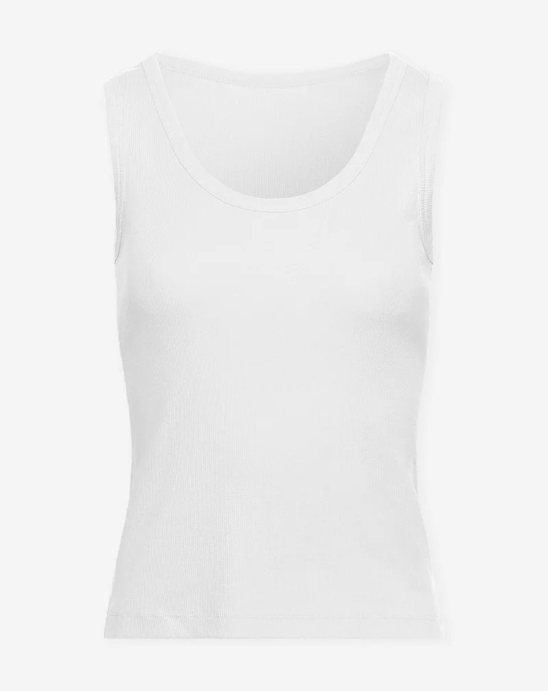 RIBBED SINGLET WIT