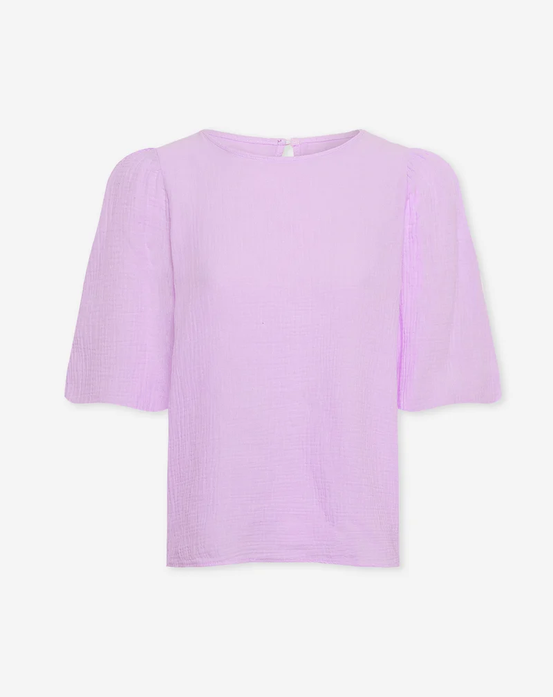 MOUSSELINE PUFF TOP LILA