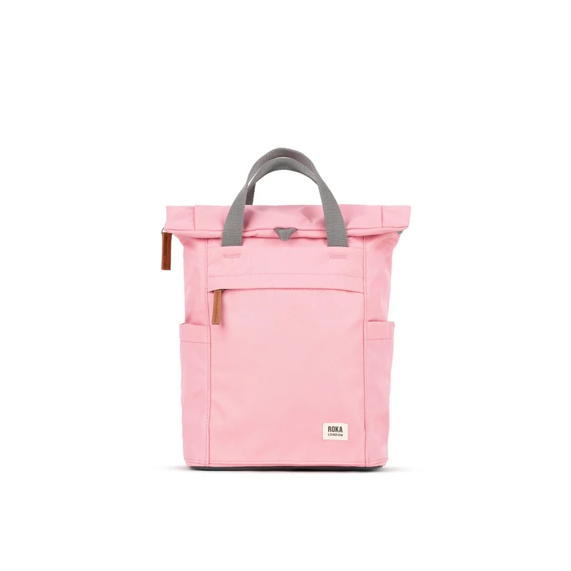 ROKA Finchley Een kleine tas van gerecycled canvas met een roosmotief