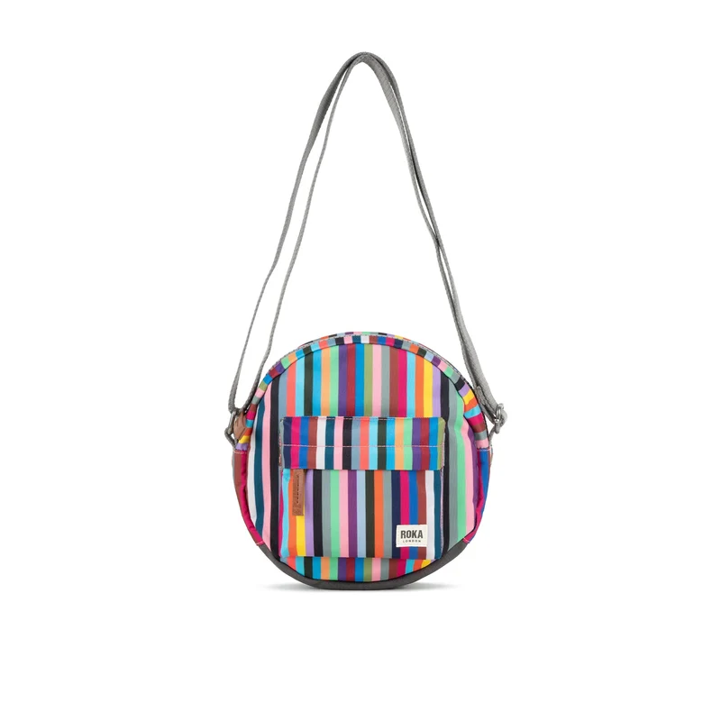 ROKA Paddington B Multi Stripe Kleine Tas van Gerecycled Canvas