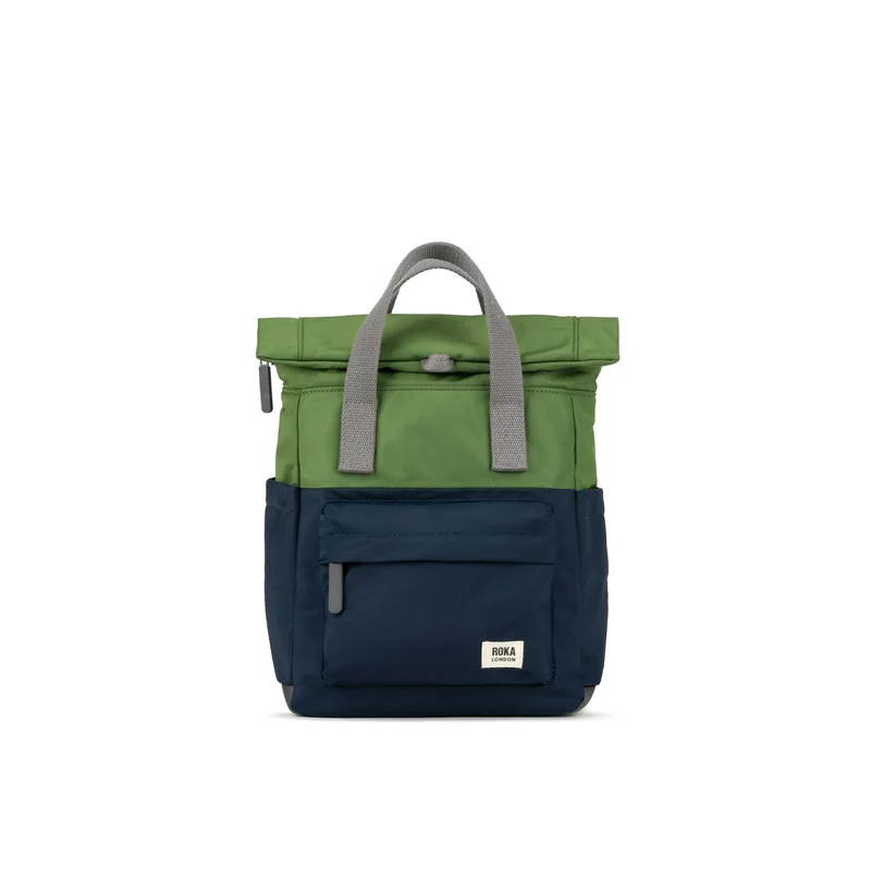 ROKA Creatieve verspilling Canfield B Midnight/Avocado Kleine Tas van Gerecycled Nylon