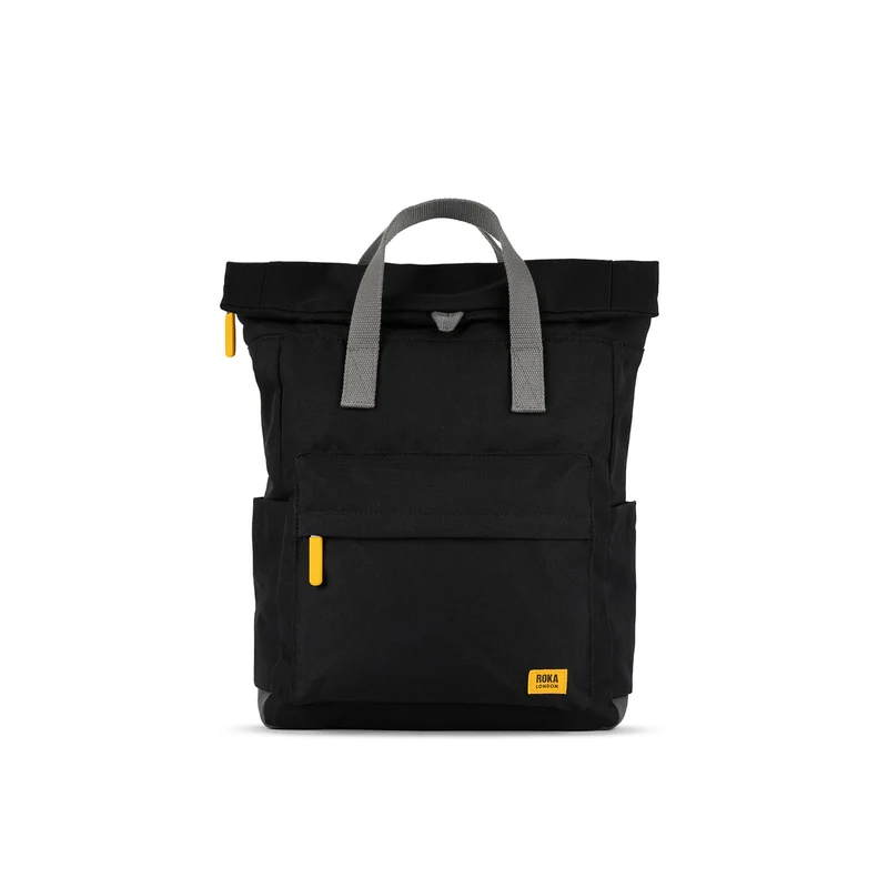 ROKA Geel label Canfield B Ash Medium Gerecyclede Canvas Tas