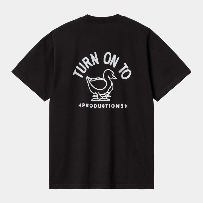 Carhartt WIP Heren Stempel T-shirt - Zwart