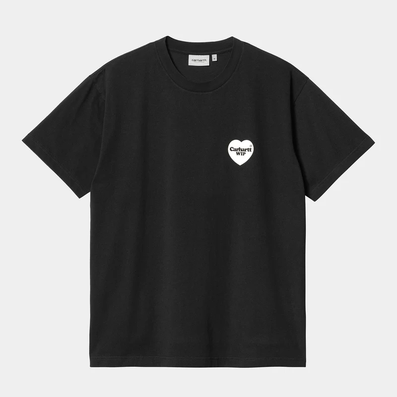 Carhartt WIP Heren Heart Bandana T-shirt - Zwart / Wit