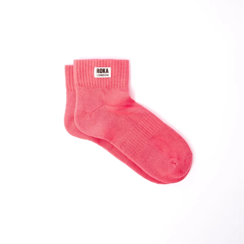 ROKA Wembley biologische katoenen crop sokken | Sugar Coral
