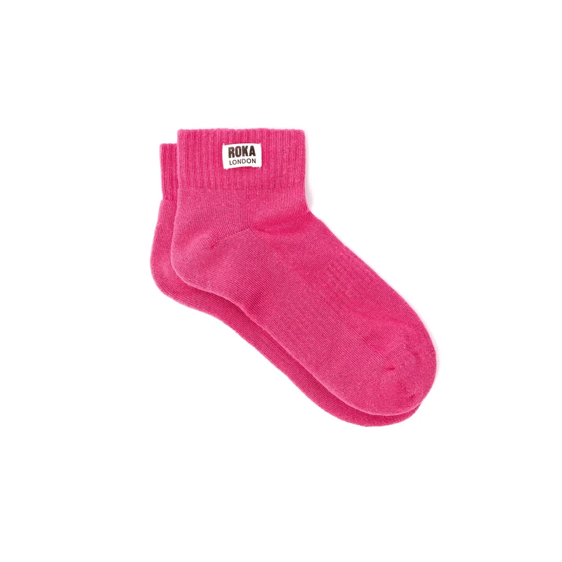 ROKA Wembley biologische katoenen crop sokken | Granita Rood