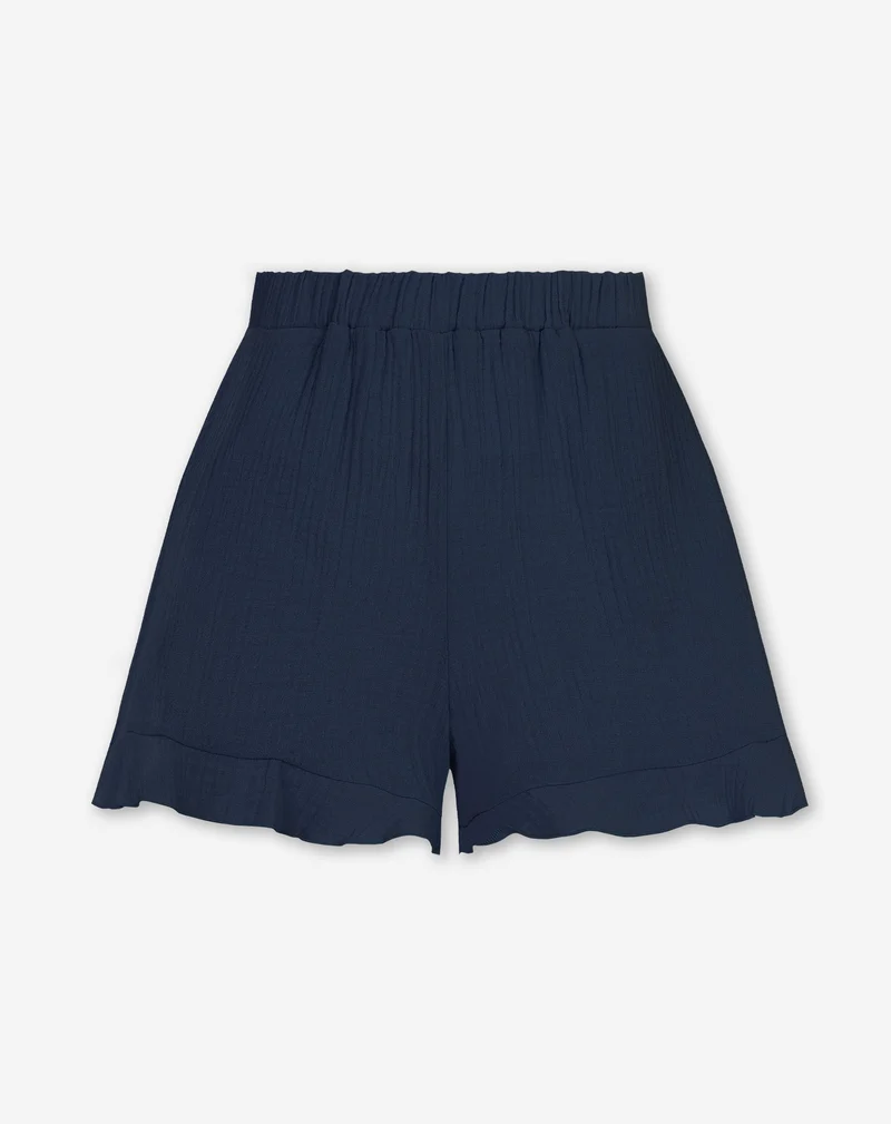 MOUSSELINE SHORTS MARINEBLAUW