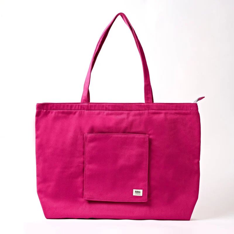 ROKA Portobello N Grote Tas van Gerecycled Katoen | Granita Rood