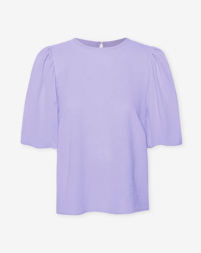 JULIE PUFF SLEEVE TOP LILA