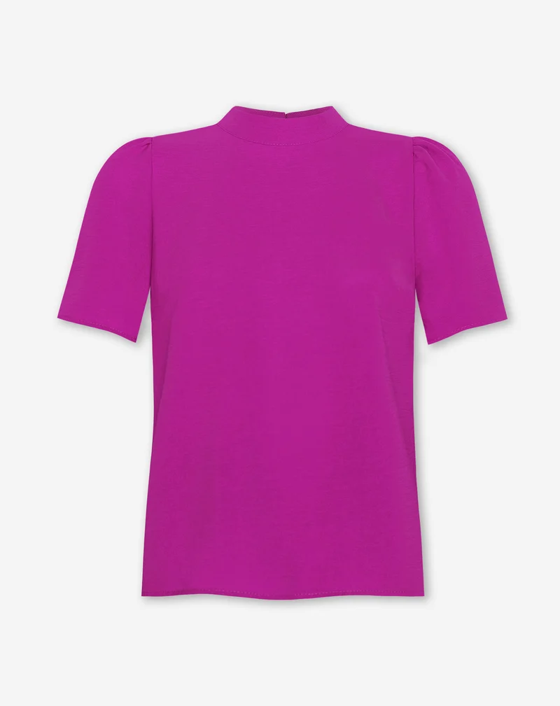 JULIE SHORT SLEEVE TOP MAGENTA