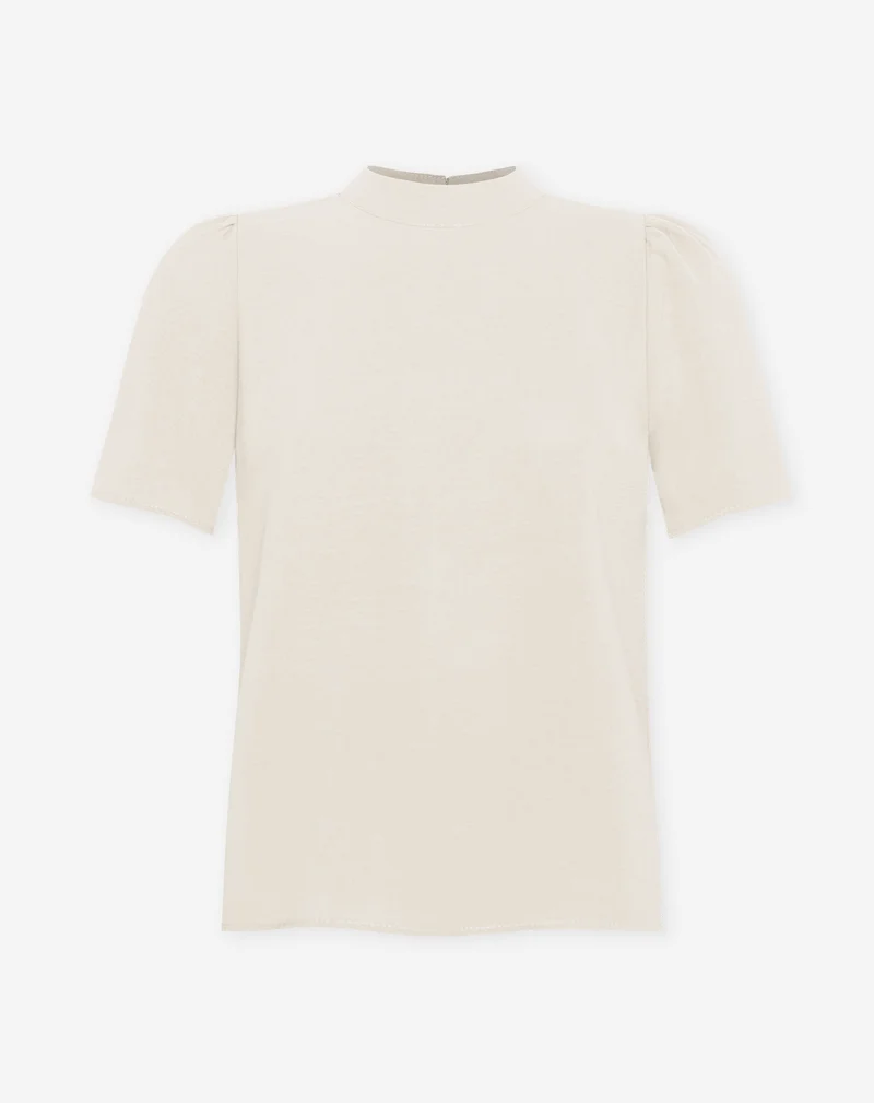 JULIE SHORT SLEEVE TOP BEIGE