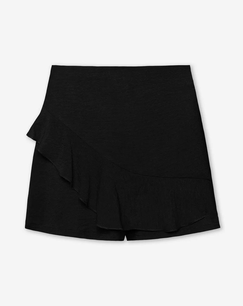 JULIE RUFFLE SKORT ZWART