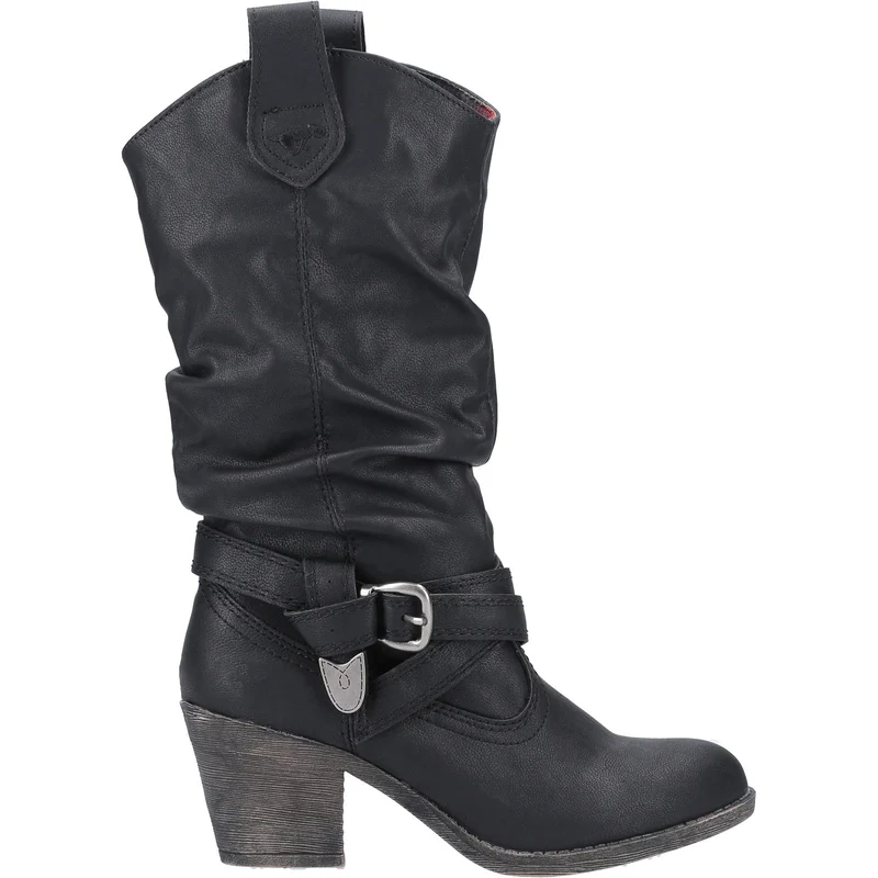 Rocket Dog Sidestep Mid-Kalf Westernlaars voor dames - Zwart