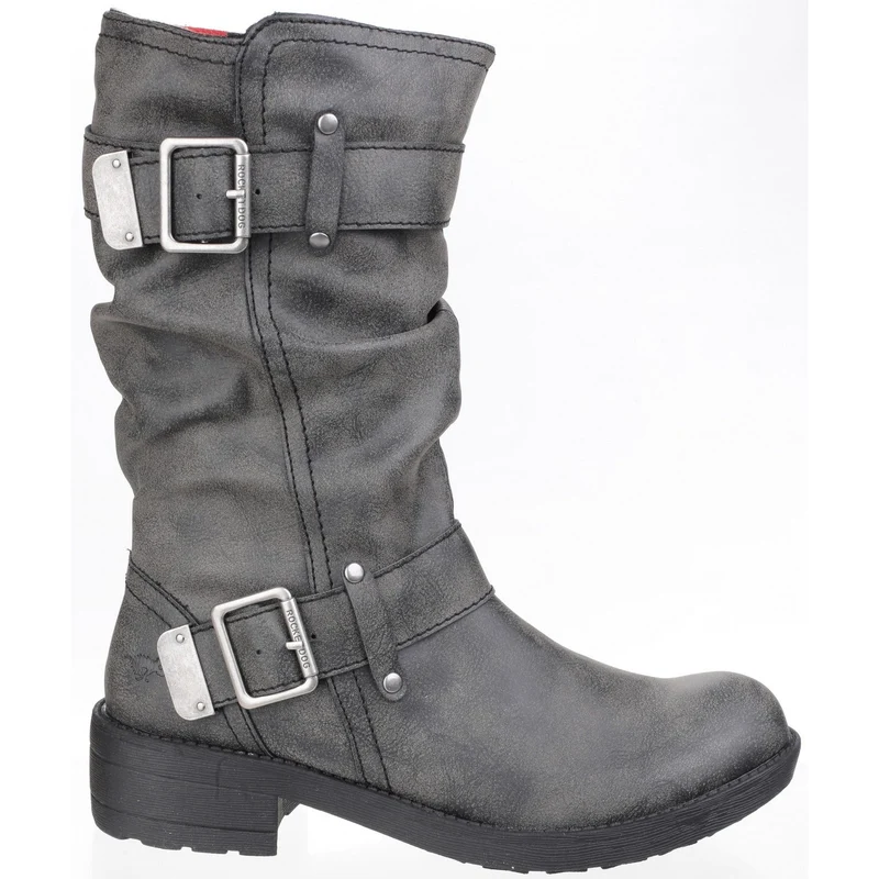 Rocket Dog Dames Tumble Bikerlaars - Zwart