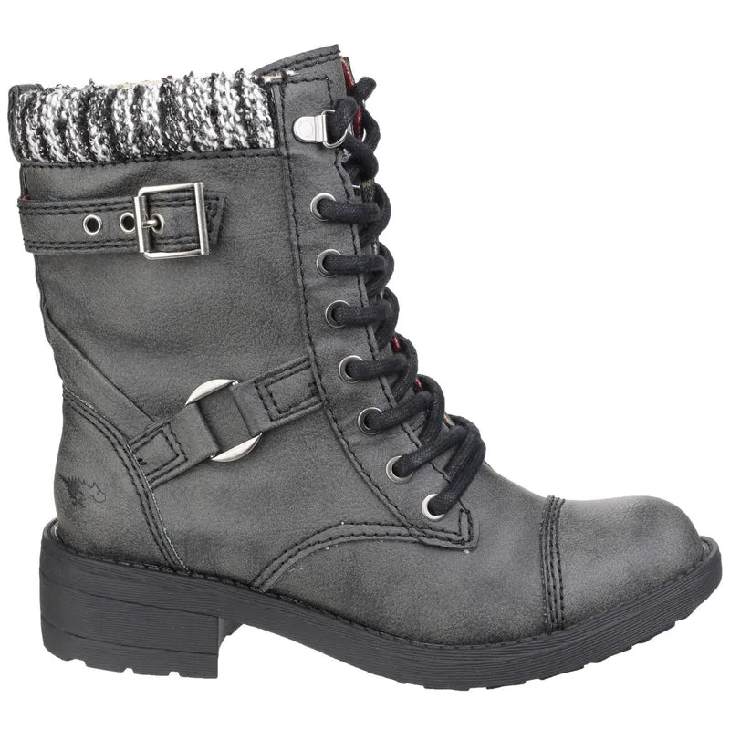 Rocket Dog Dames Thunder Galaxy Bikerlaars - Zwart