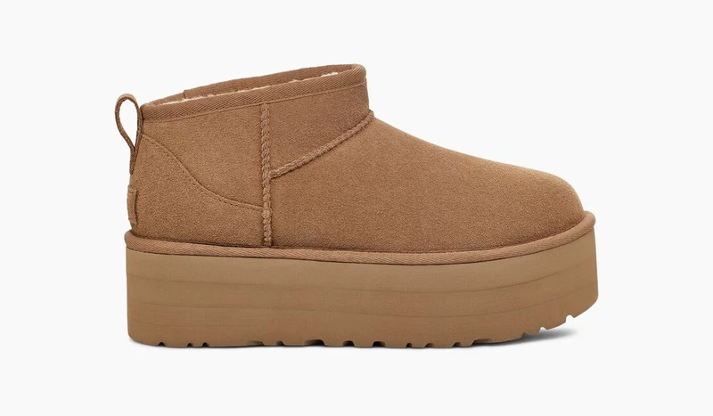 UGG Dames Ultra Mini Platform Laarzen - Kastanje